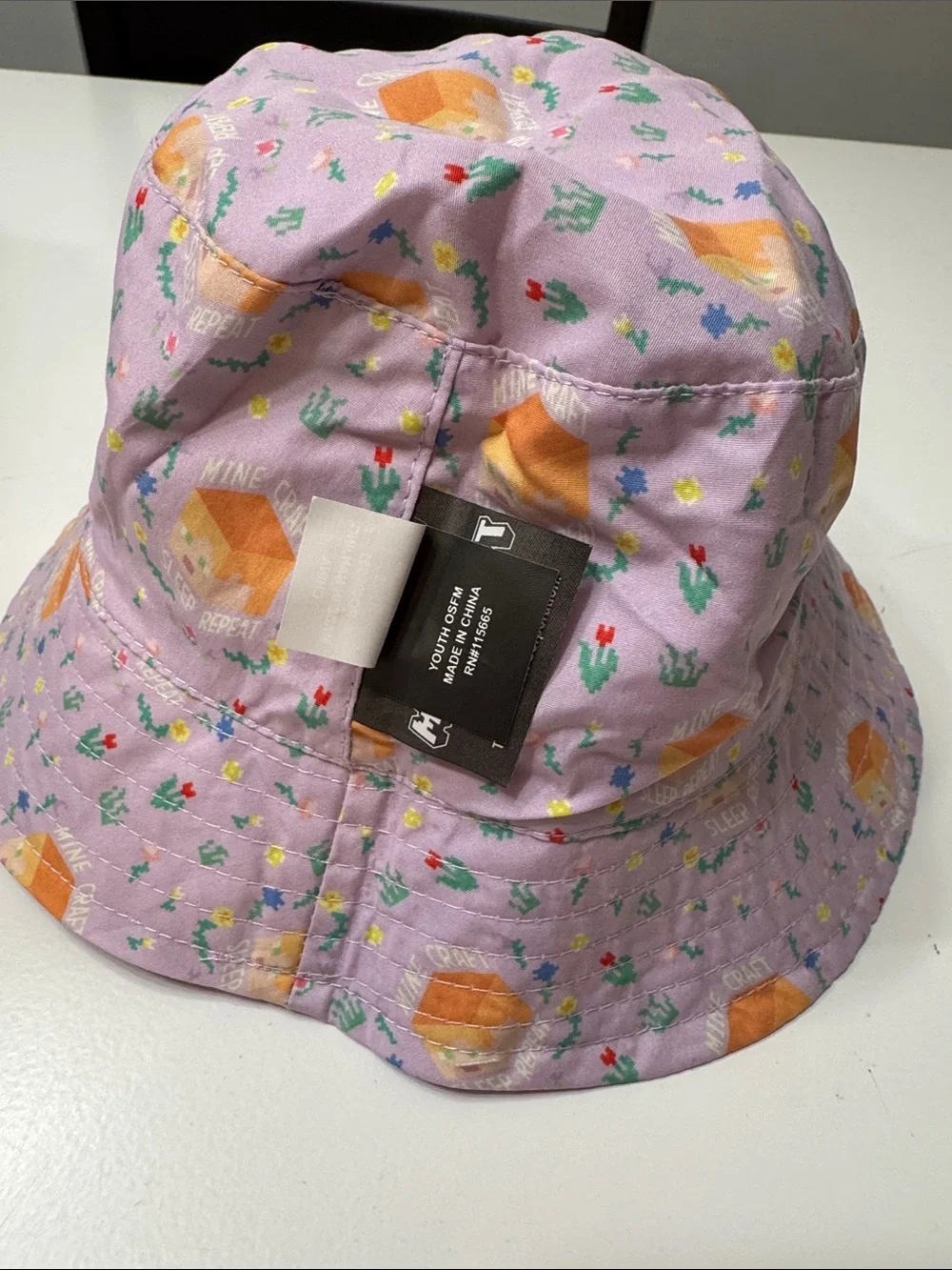 Minecraft Kids' Lavender Bucket Hat